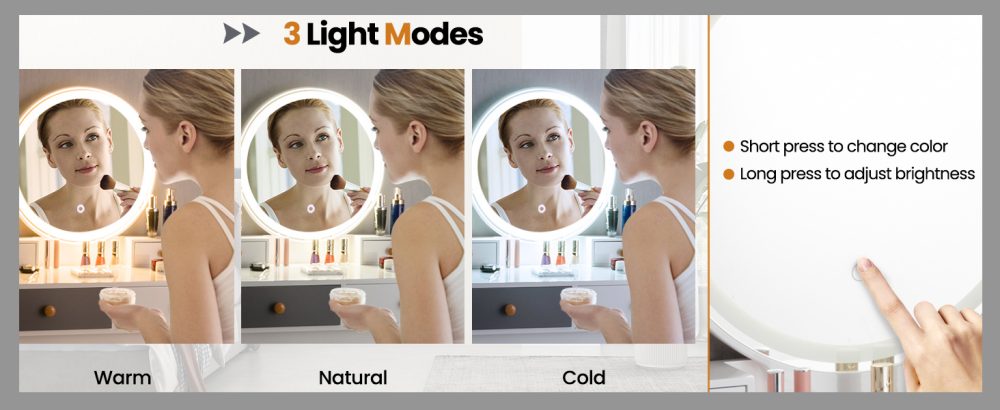 Touch Screen Dimming Mirror