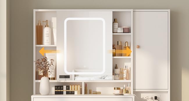 vanity desk with mirror